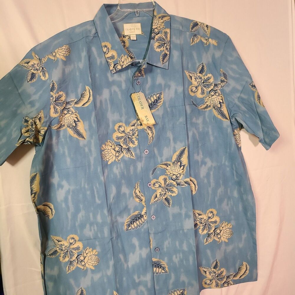 NWT Trader Bay Hibiscus Haven Shirt Vintage Size XXL